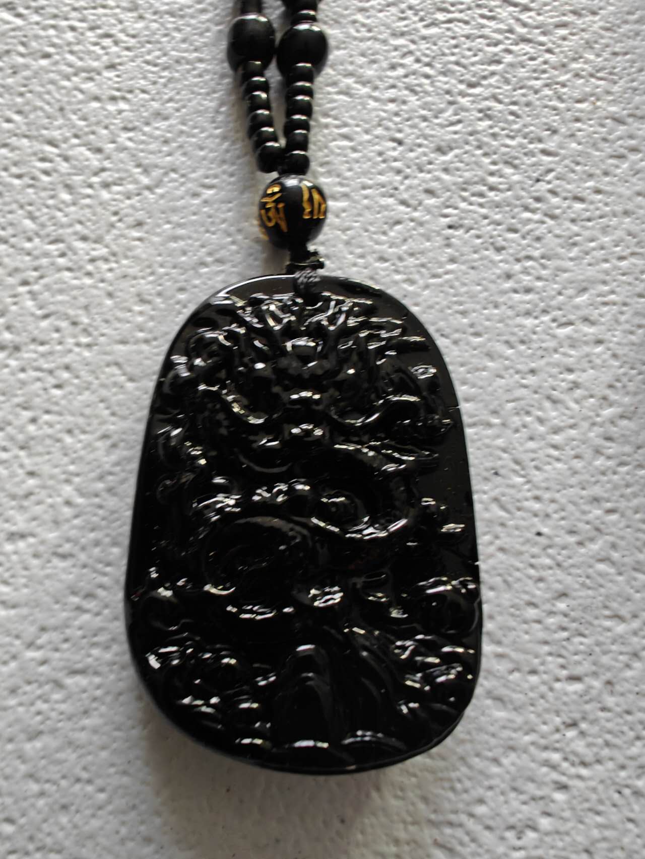 Black Dragon Pendant Necklace